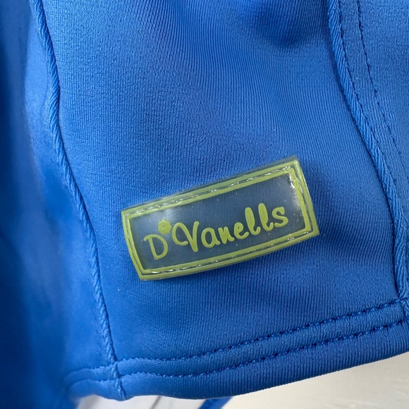 D’Vanells Blue One-Piece Swimsuit L Women’s Vintage Retro Cut - Picture 2 of 5